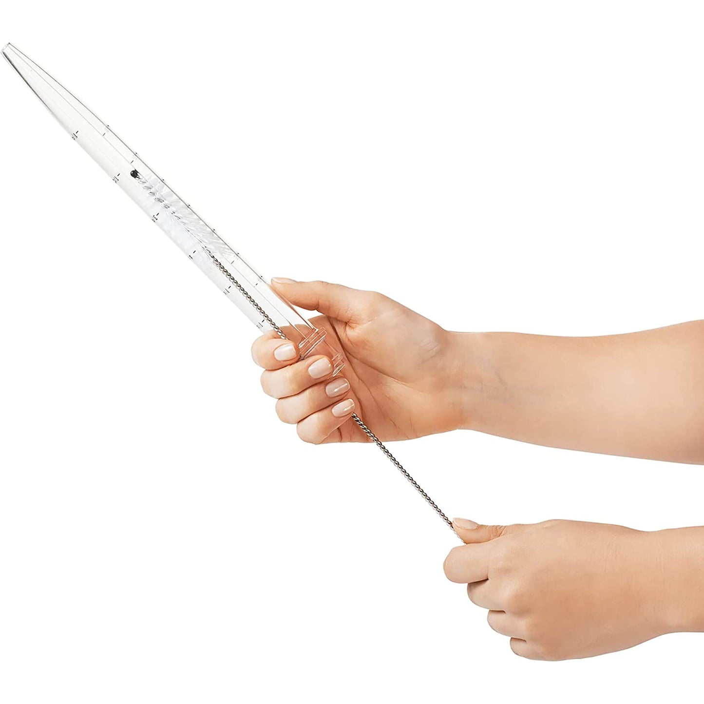 Cooking Aid Baster with Cleaning Brush - Red