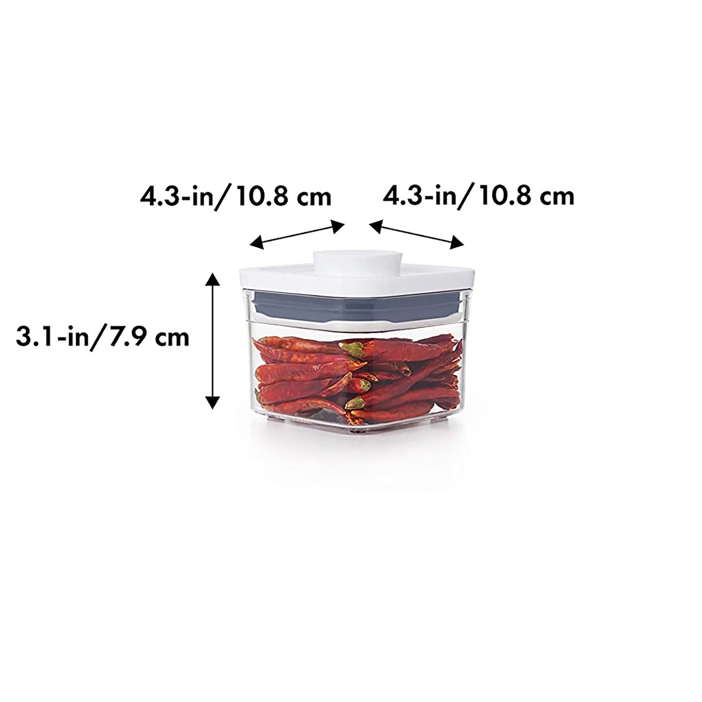 Small Square 0.4 Litre Canister Made from BPA Free Plastic