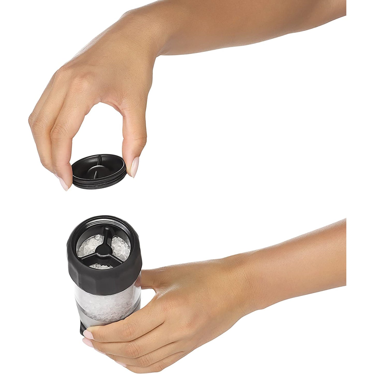 Stainless Steel Mess Free Salt Grinder - Black