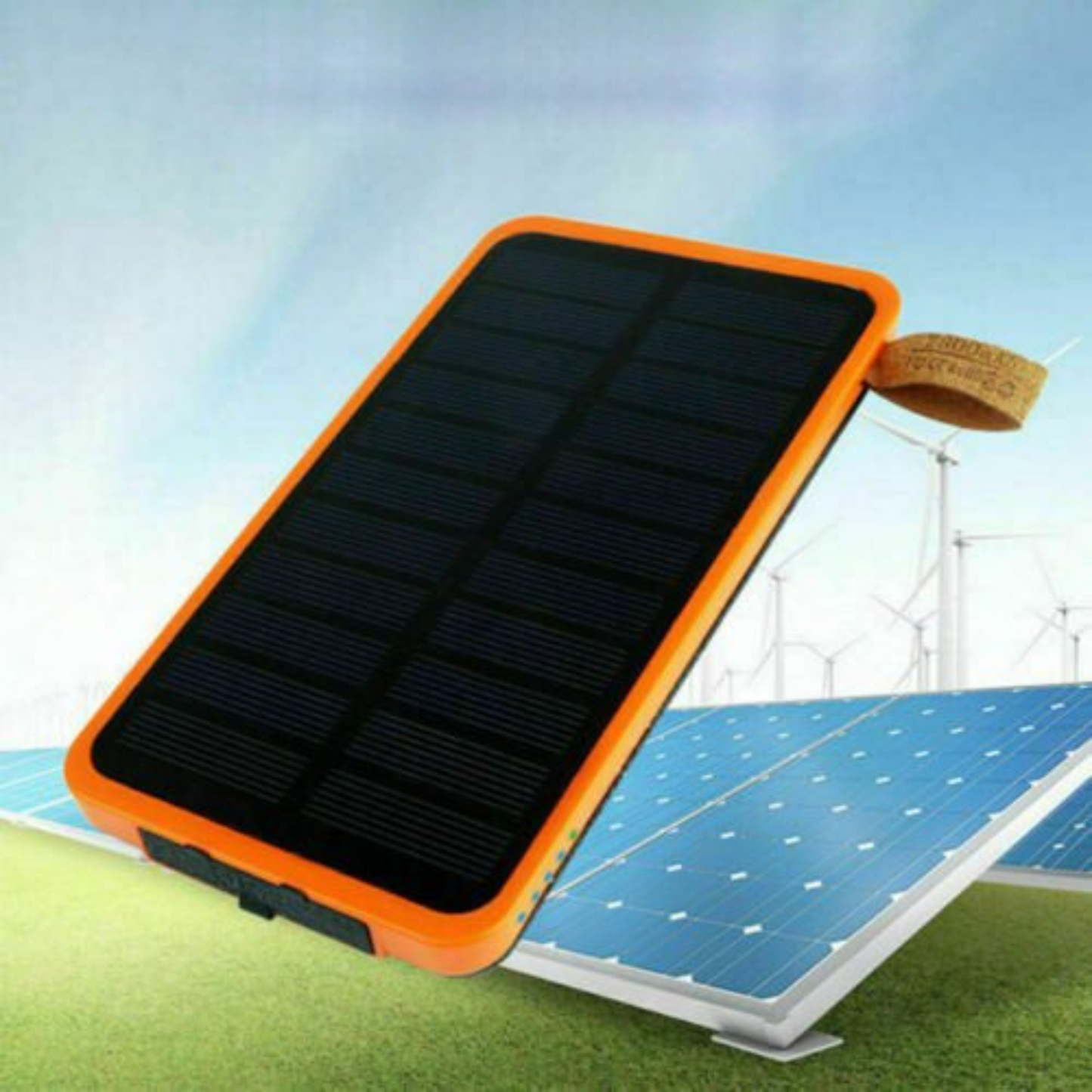 300000mAh Dual USB Portable Solar Charger External Battery Power Bank Waterproof