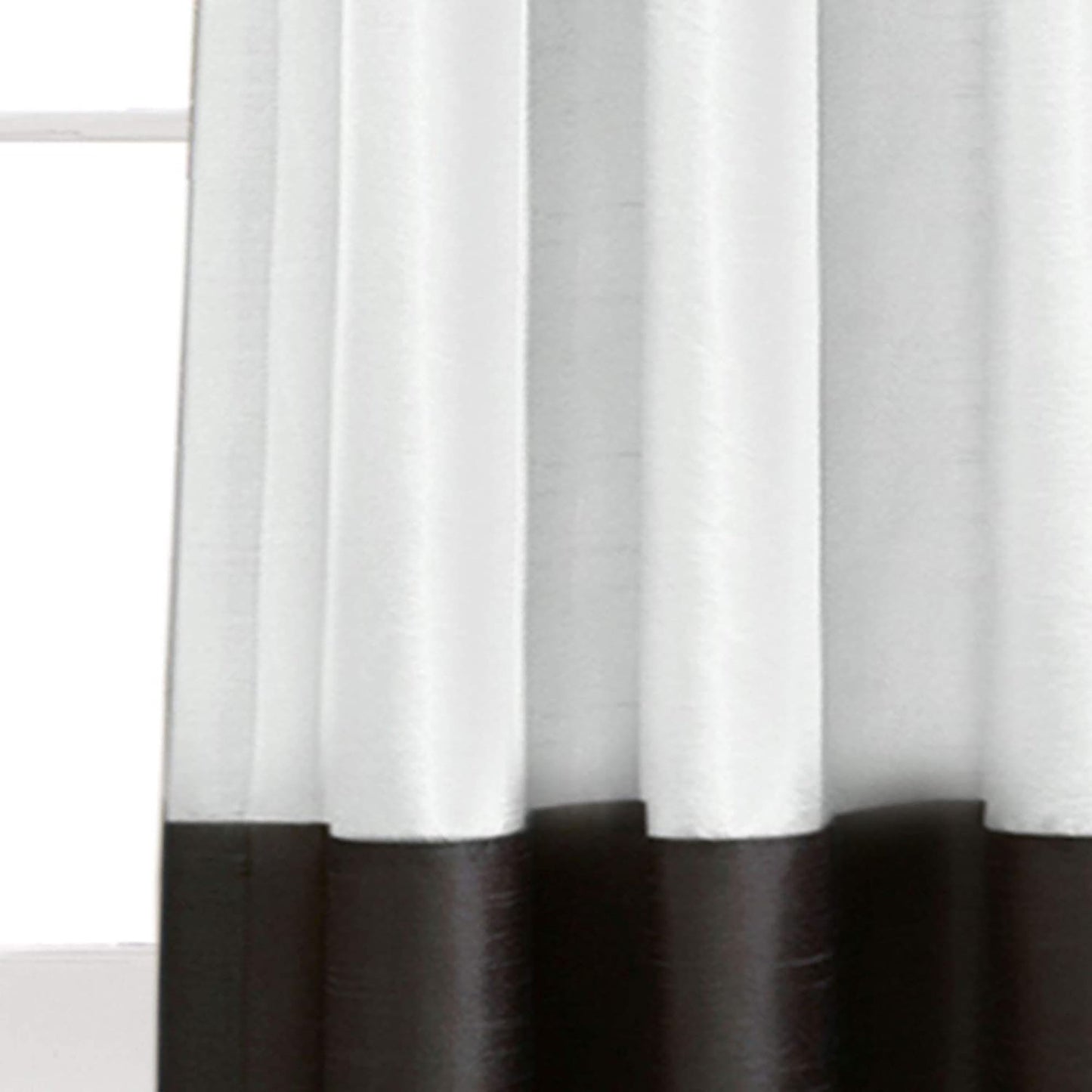 Window Curtain Panel Set of 2 84x54 inch - Black and White
