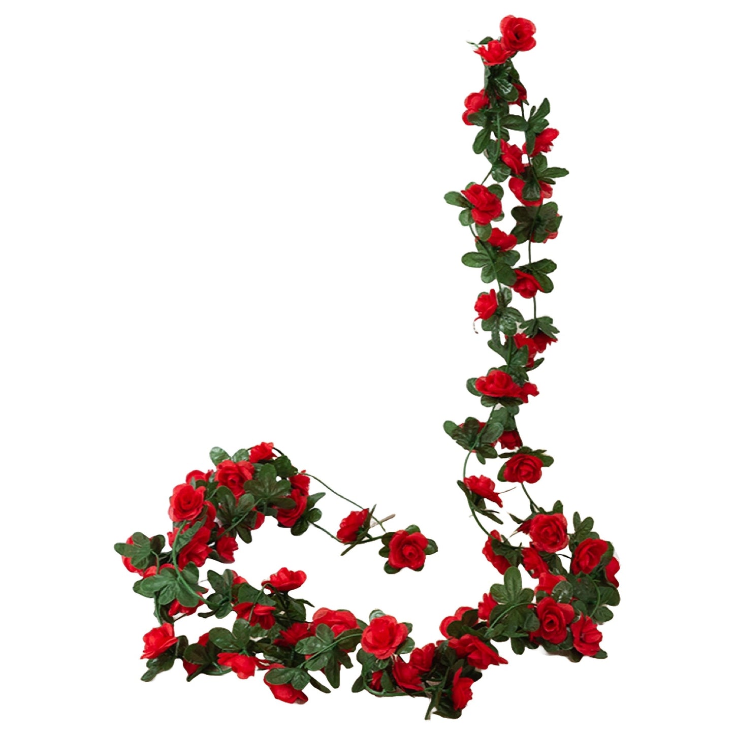 6pcs Artificial Silk Flowers and Ivy Vine Hanging Garland for Wedding