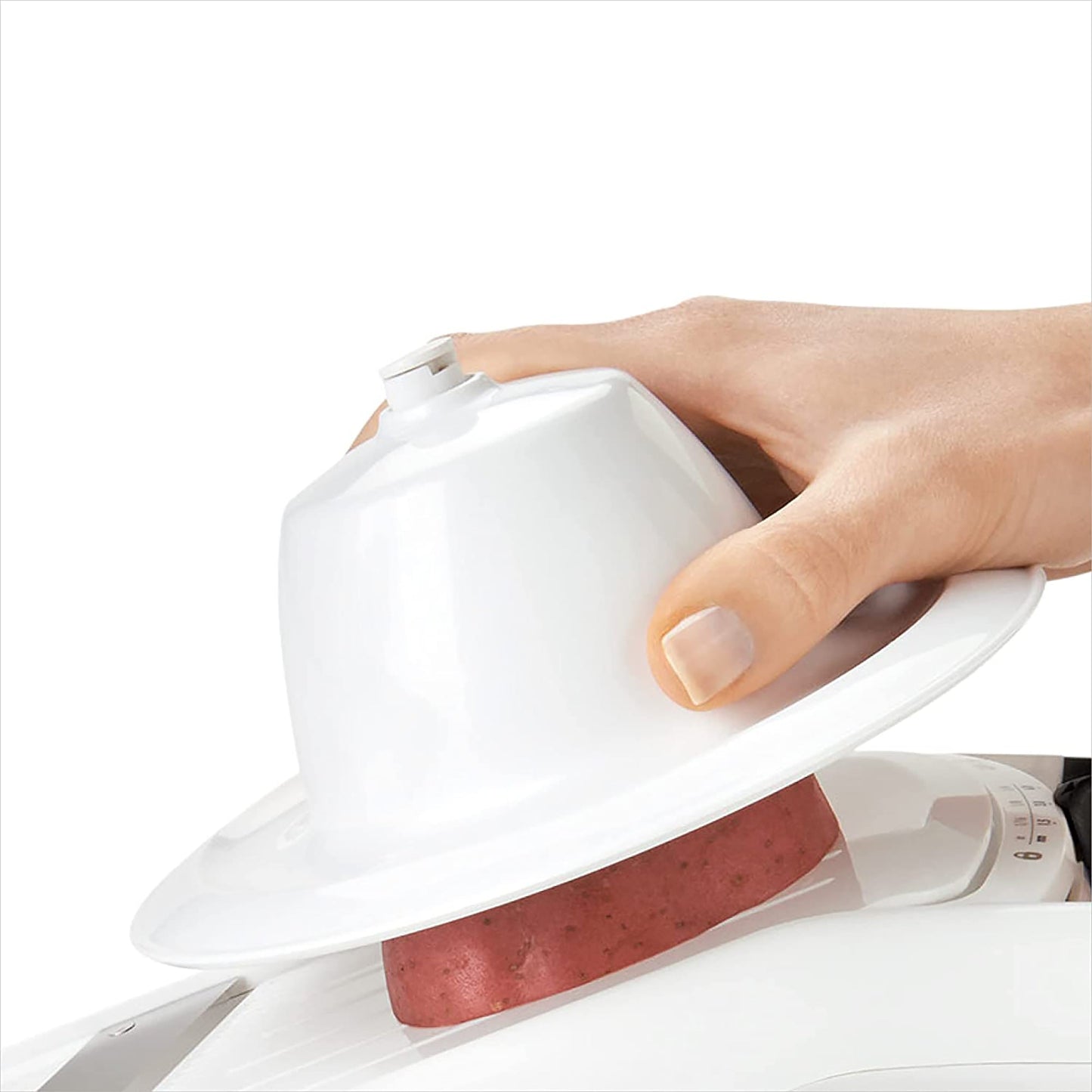 Simple Mandoline Slicer Soft Grip Handle - White