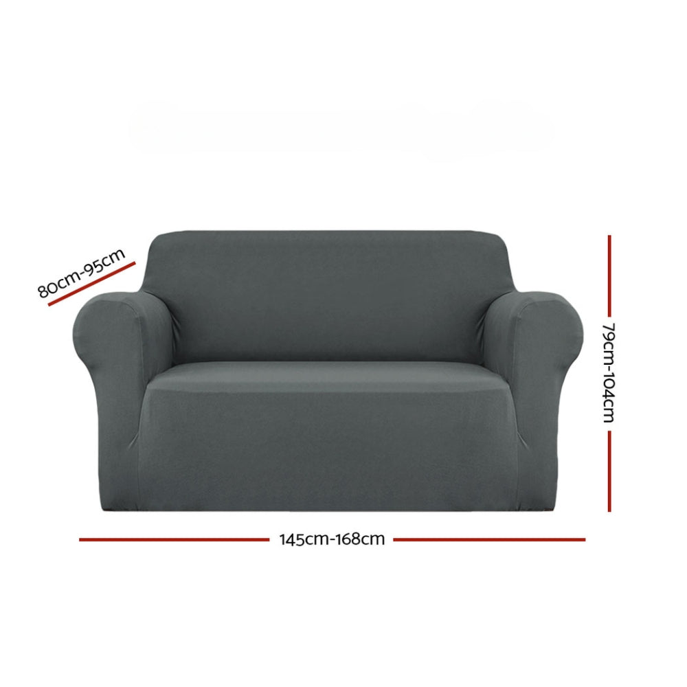 Sofa Cover Elastic Stretchable Couch Covers Grey 2 Seater