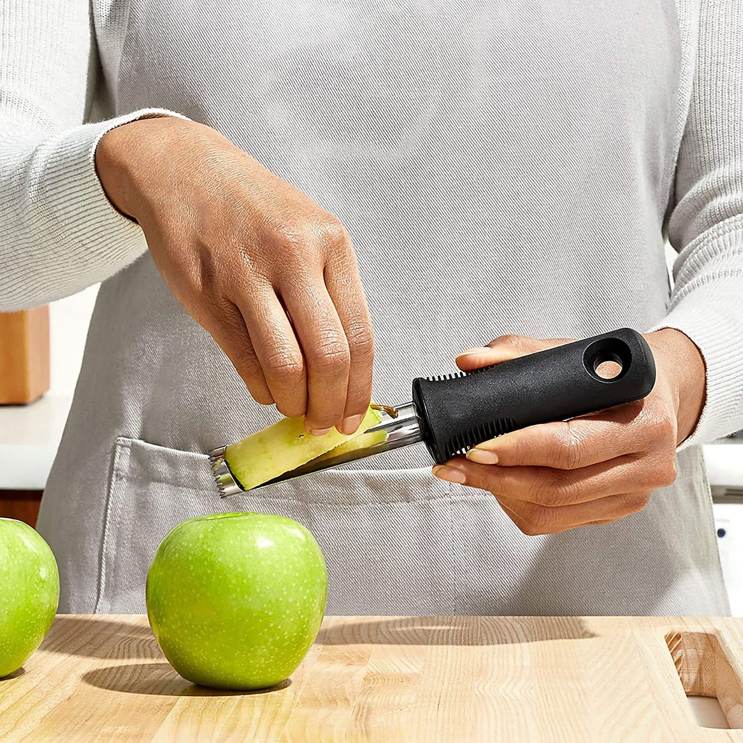 Stainless Steel Apple Fruit Corer - Black