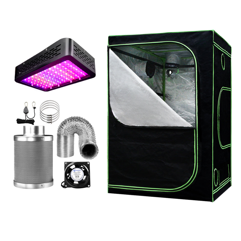 Grow Tent 1000W LED Grow Light 150X150X200cm Mylar 4" Ventilation