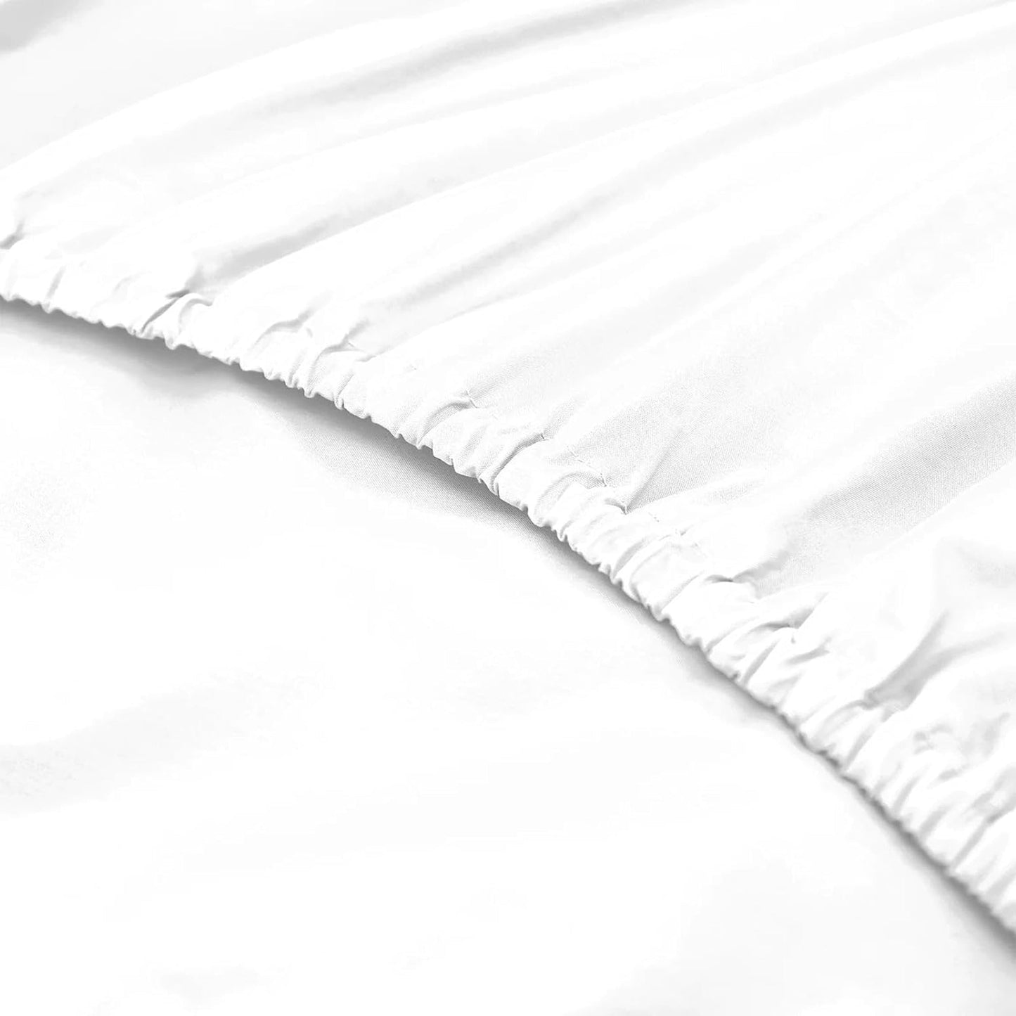 1500TC Cotton Blend Breathable Luxurious Ultra Soft Bed Sheet Set - White