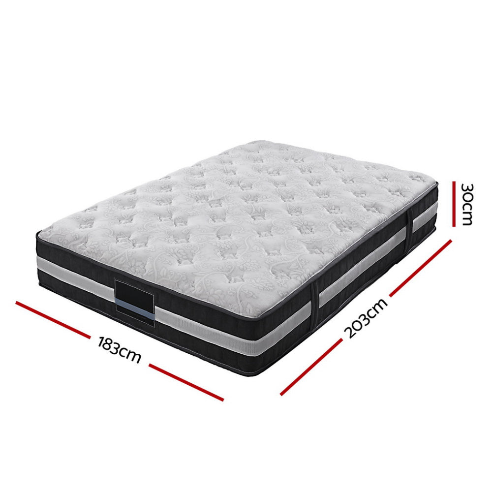 Mattress 7 Zone Bed Pocket Spring Medium Firm Foam - King Single/Double/Queen/King