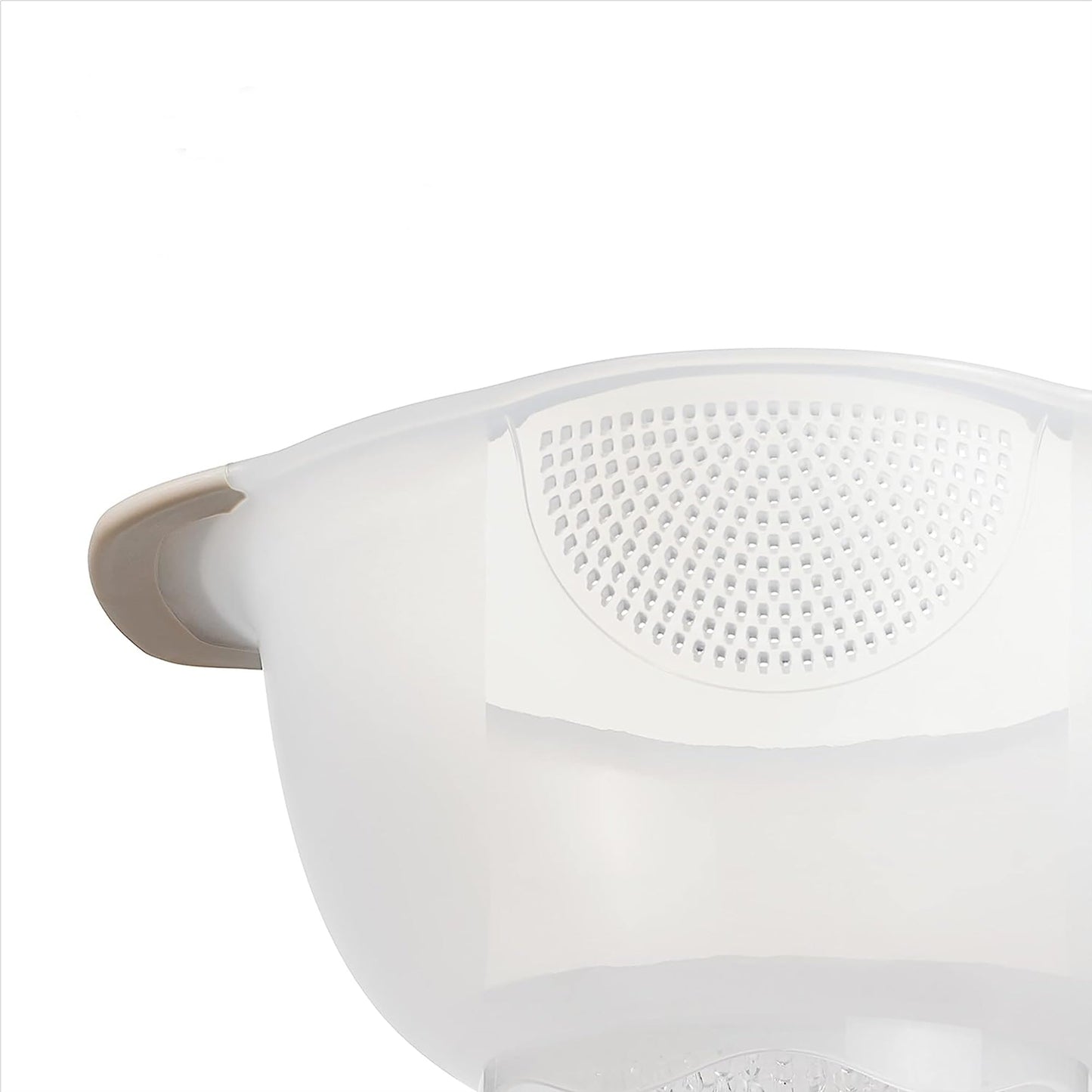 Rice and Grain Washing Colander - White