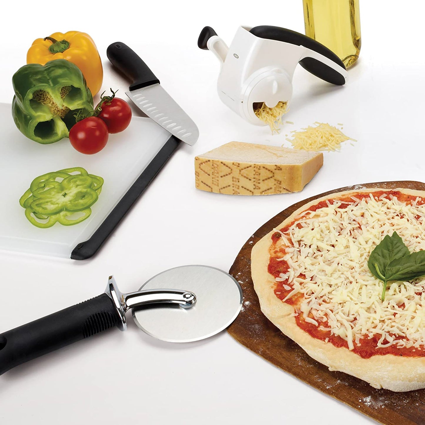 Stainless Steel Pizza Wheel with Anti Slip Handle 4 Inch - Black