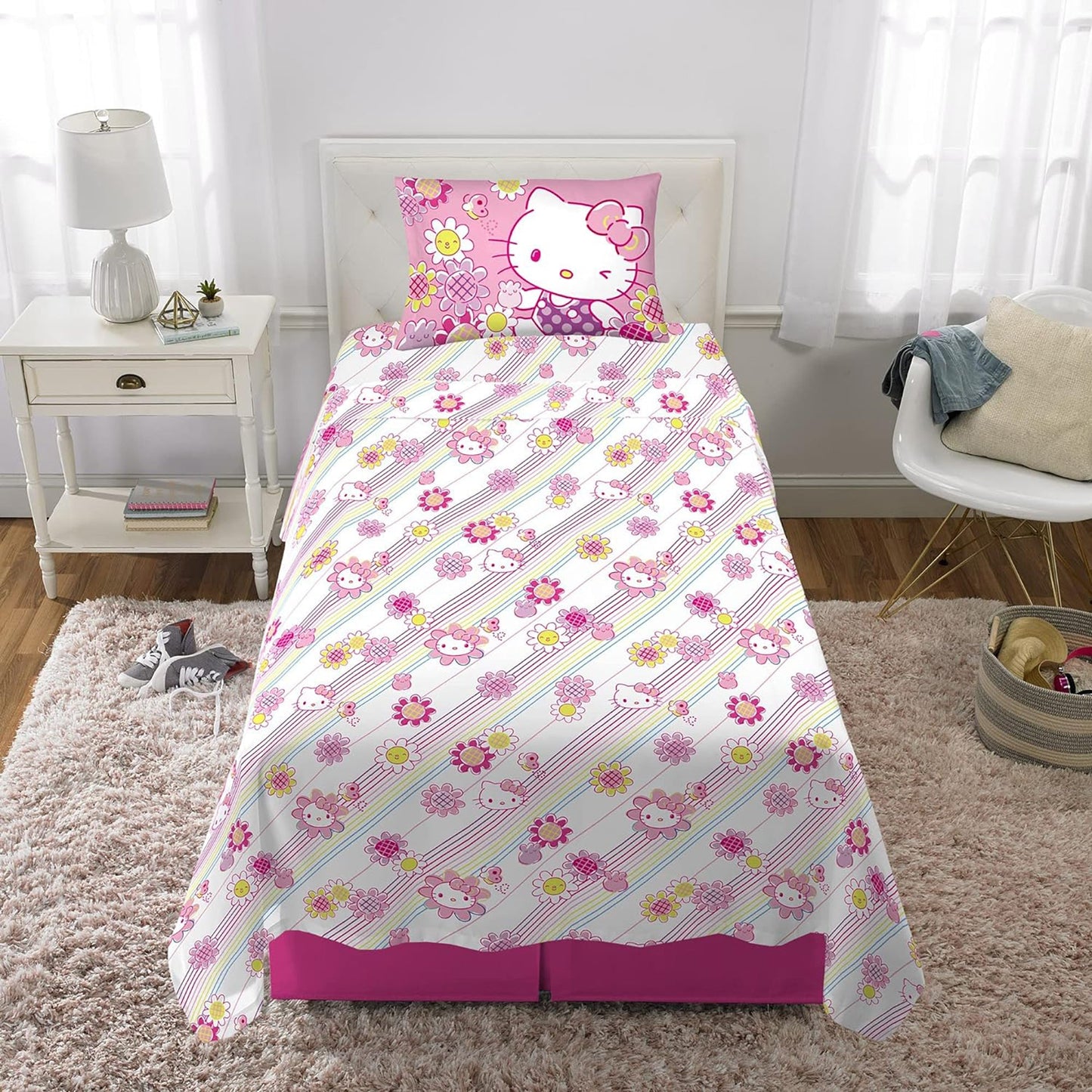 Kids Bedding Super Soft Microfibre Bed Sheet Set - Hello Kittty