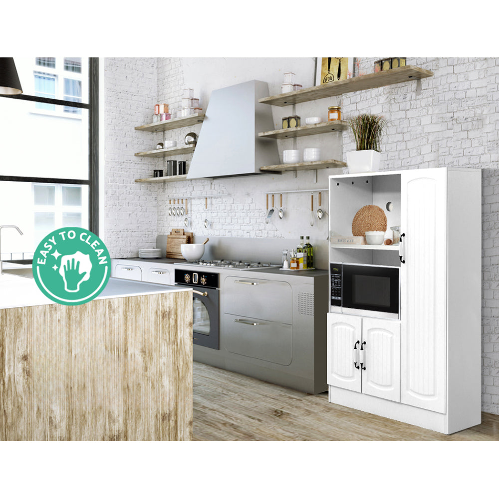 Buffet Sideboard Cabinet Storage Cupboard Doors White Kitchen Hallway