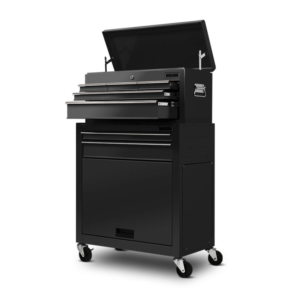 Tool Cart Trolley Mechanic Steel Storage Organizer 7 Drawer - Black