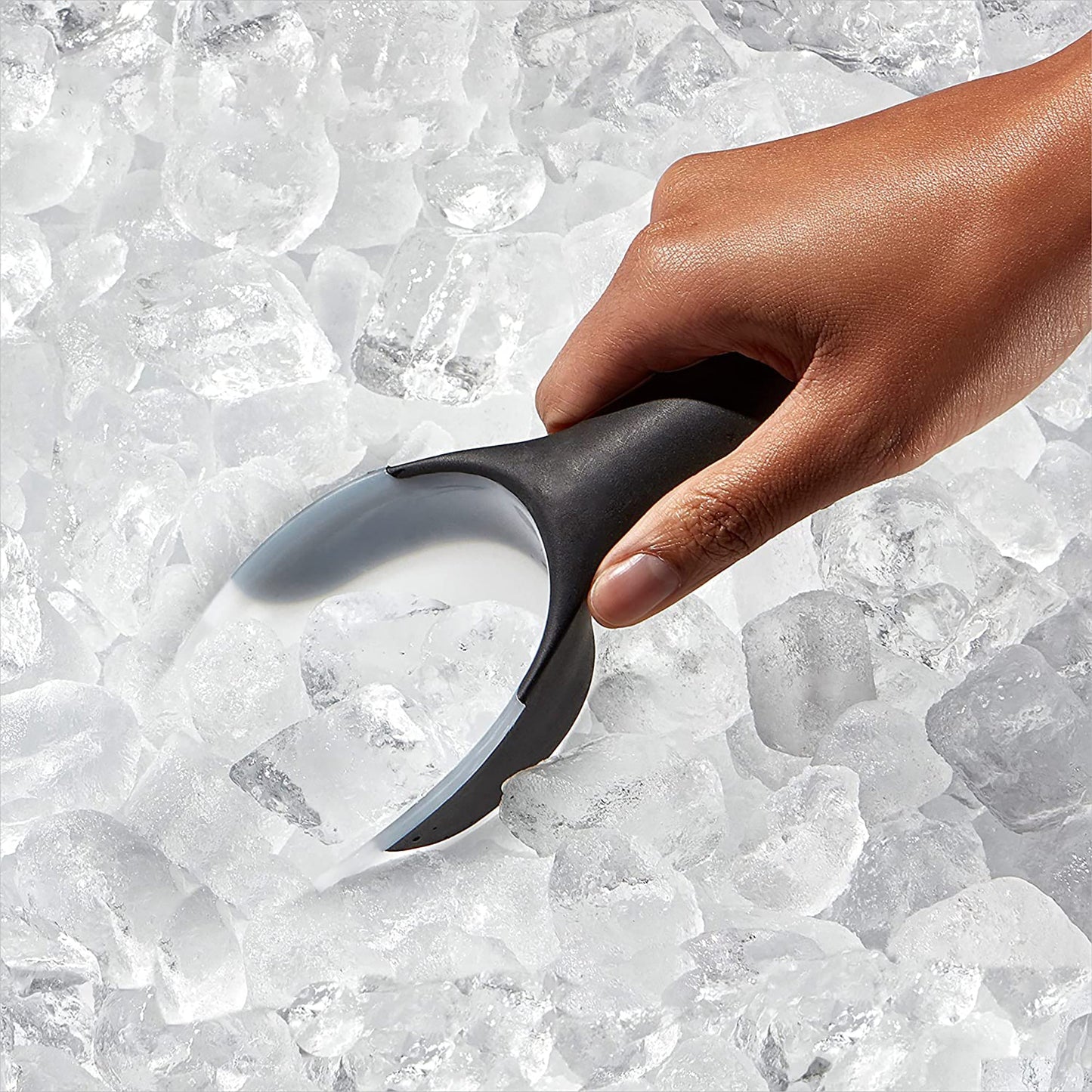 Flexible Versatile Kitchen Scoop with Soft Handle - White