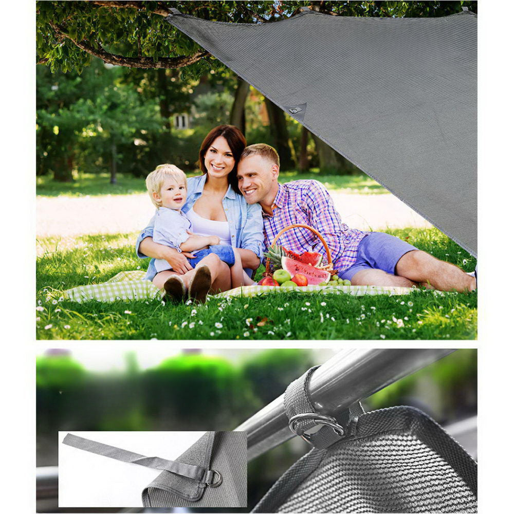Caravan Privacy Screen End Wall Side Sun Shade Roll Awning 200GSM - Grey