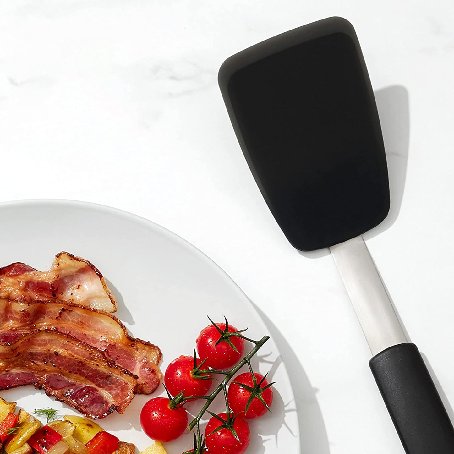 Silicone Cooking Spatula for Non-Stick Cookware - Black