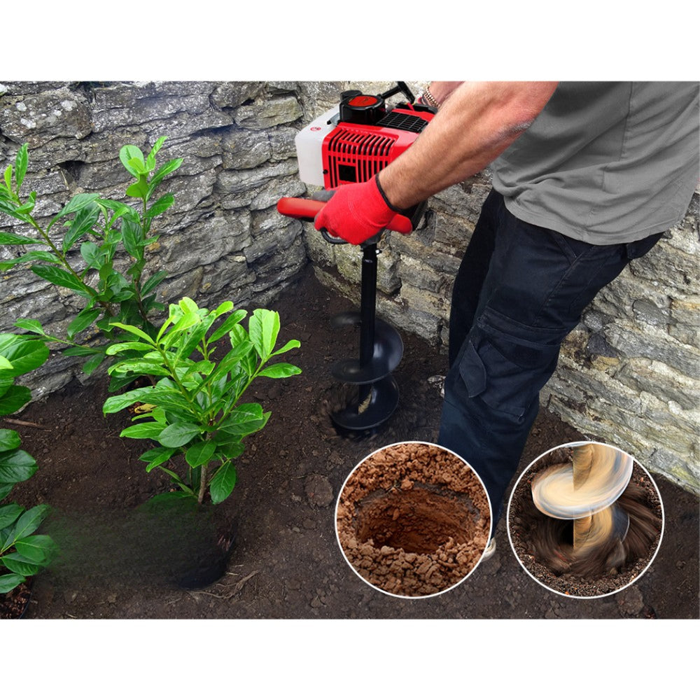 Motor Post Hole Complete Digger Engine Petrol Earth Auger - 80CC
