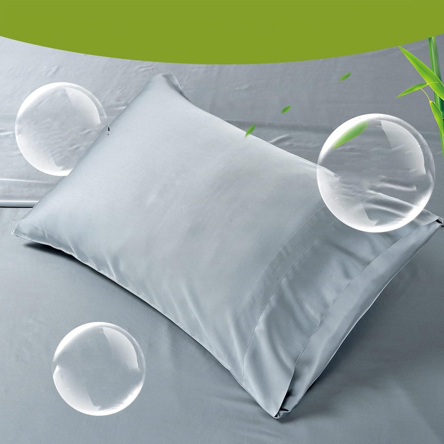 Pack Cooling Breathable Pillowcase with Envelope Closure - Smoke Blue