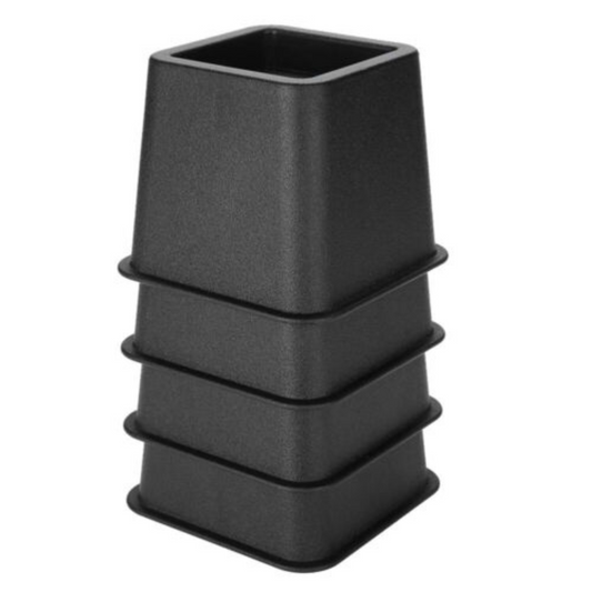 4 to 8pcs Black Furniture Leg Extender Stands Chair Bed Riser Elephant Feet