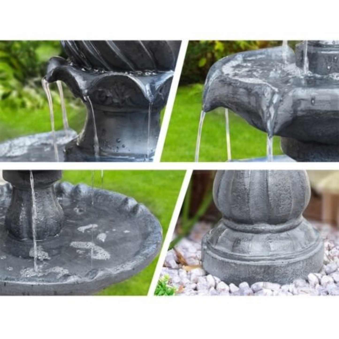 Solar Water Fountain Pump Garden Bird Bath Outdoor Indoor Panel Features