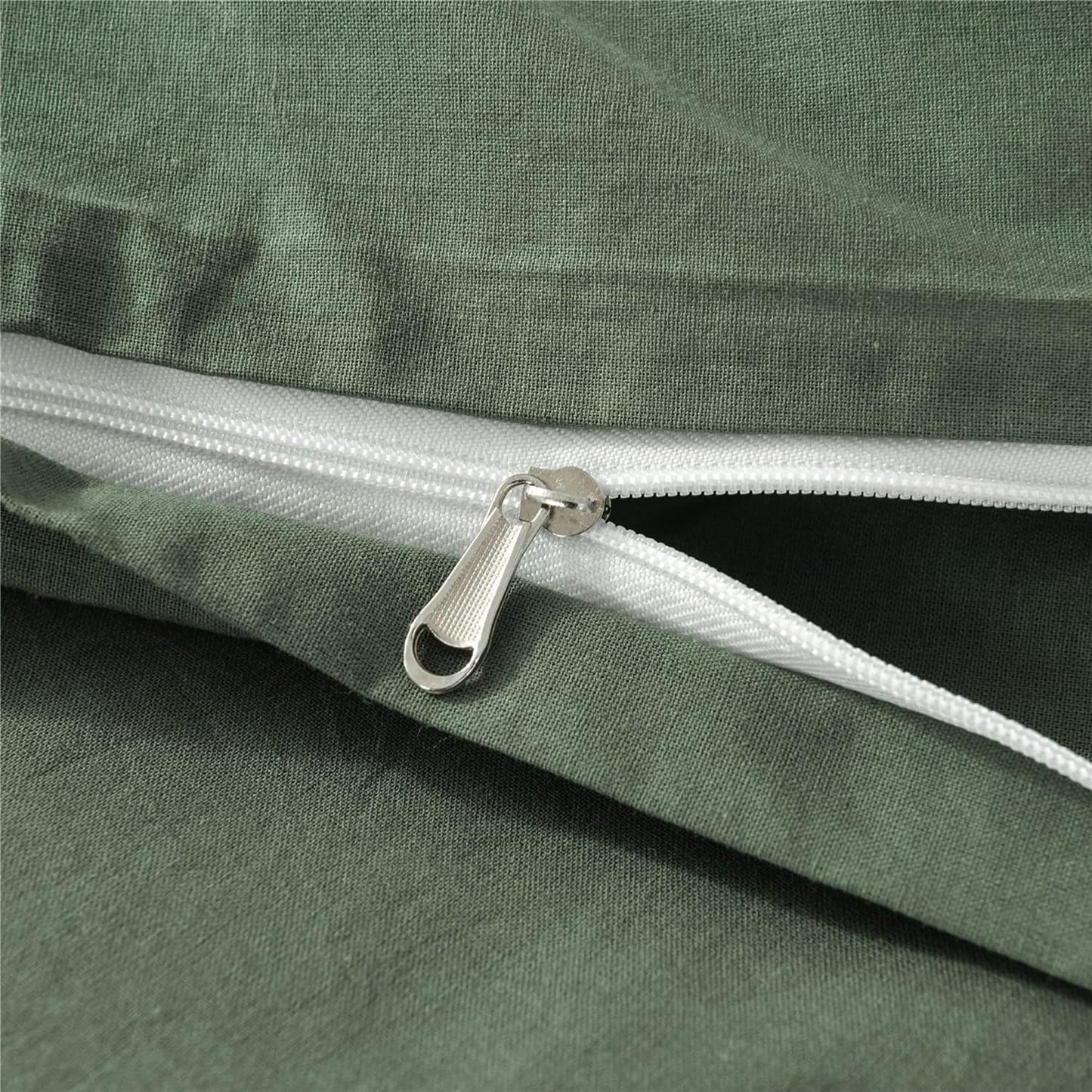 Ultra Soft 100% Washed Cloth Cotton Quilt Cover Set - Green