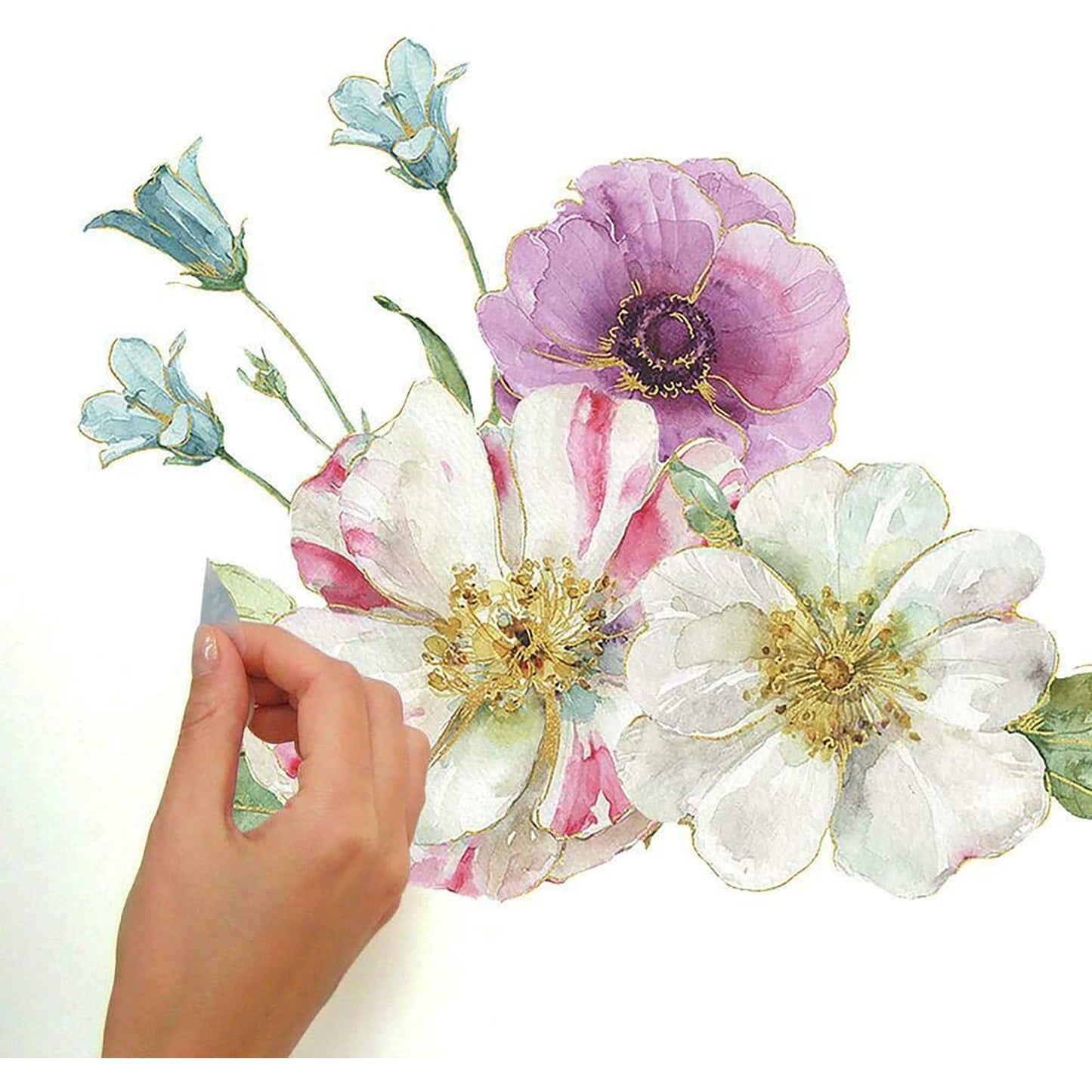 Garden Bouquet Peel and Stick 20 Wall Decals for Living Room Bedroom Kitchen