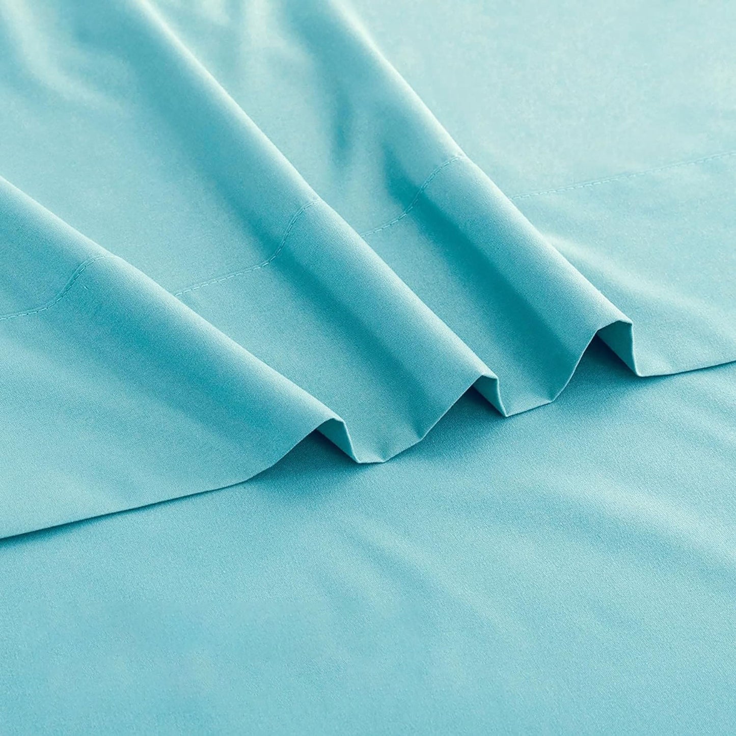 2000TC Breathable Microfibre Deep Pocket Bed Sheet Set - Aquamarine