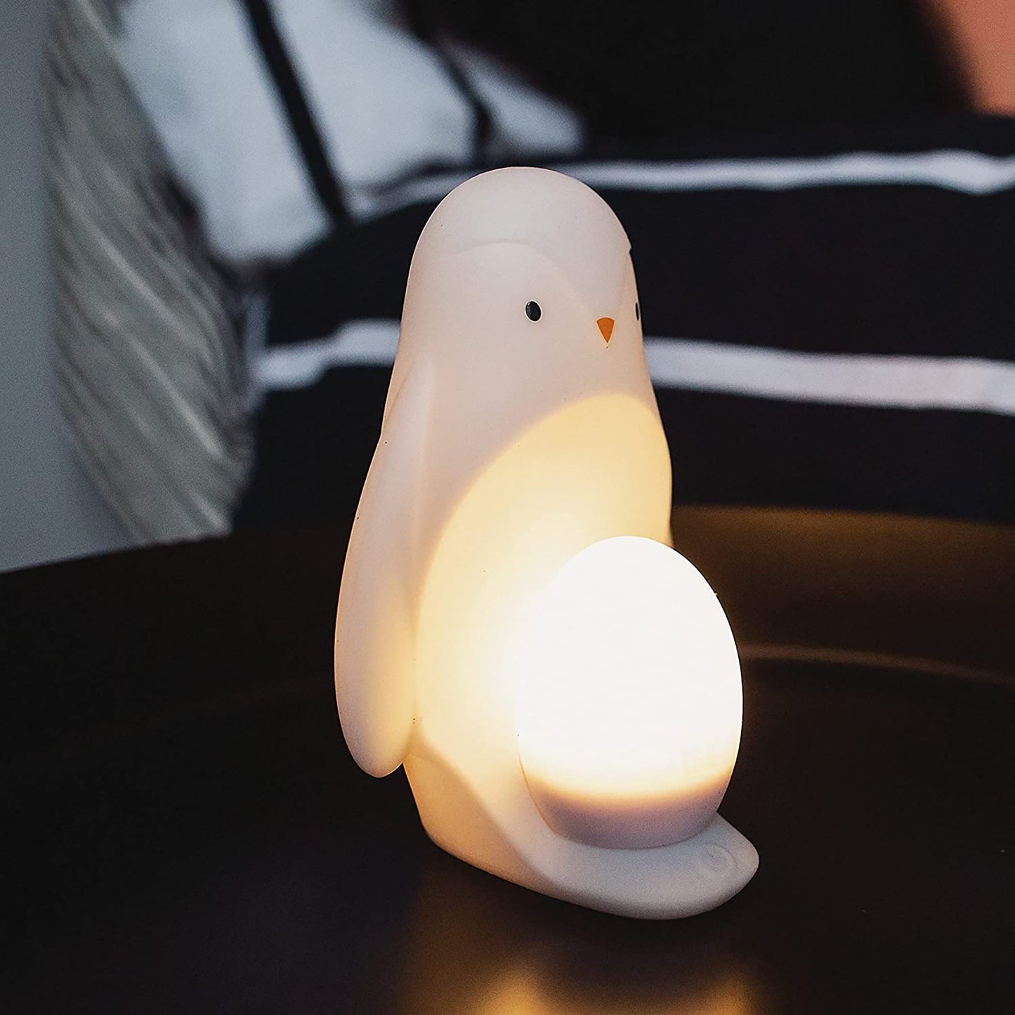Adjustable and Portable Penguin Nursery Night Light with Portable Egg Light