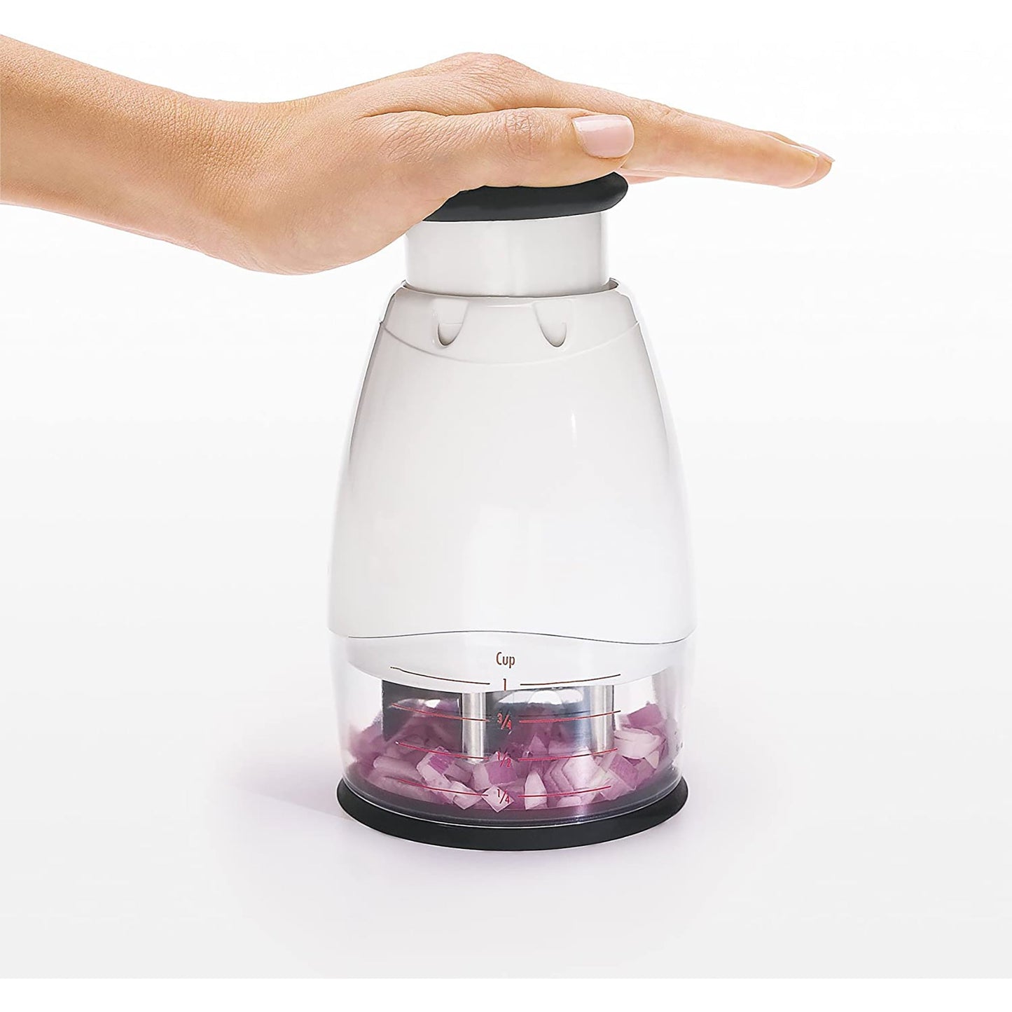 Stainless Steel Blade Dish Washer Safe Chopper - White