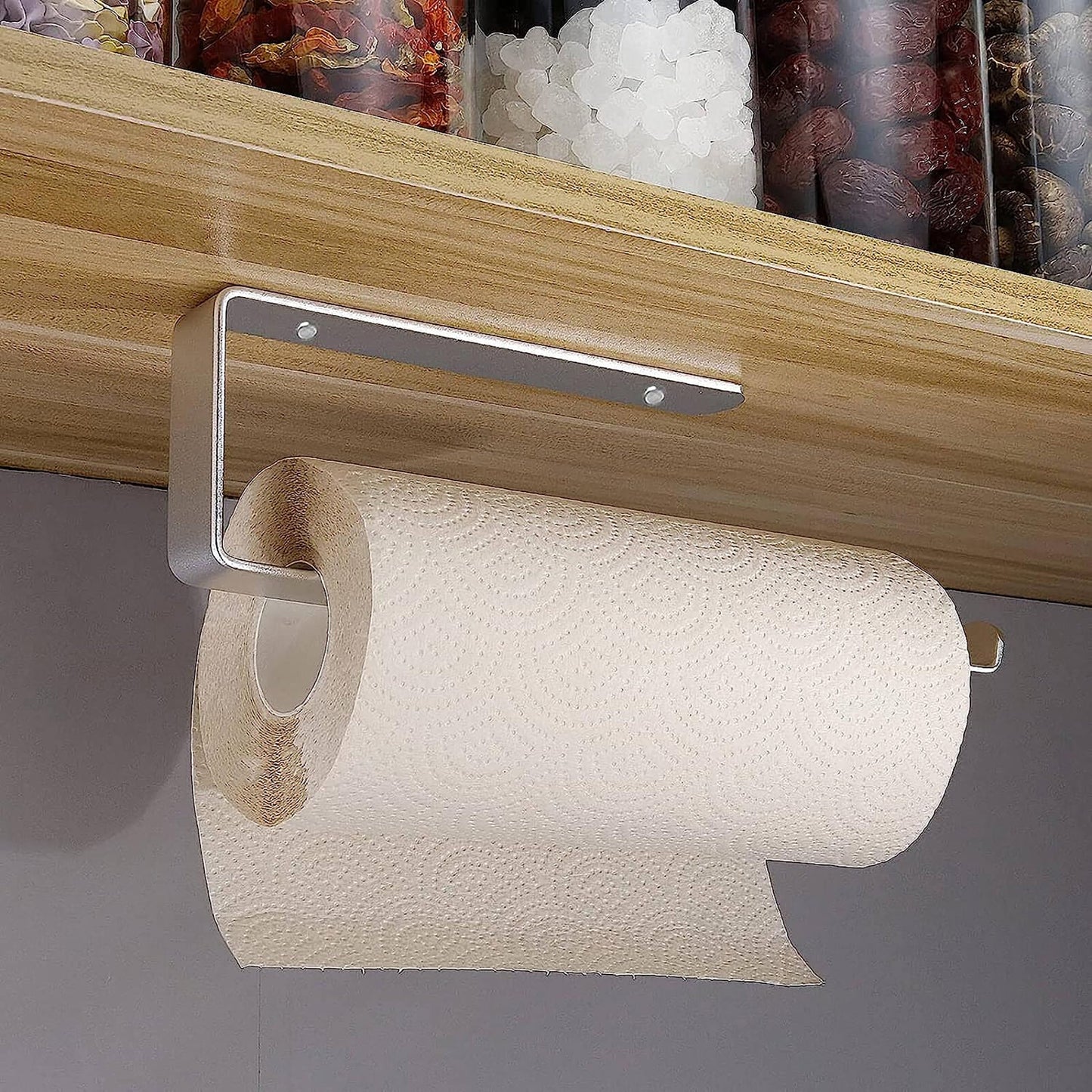Aluminum Paper Tower Holder Self Adhesive or Drilling 12.4 Inch - Brushed Gold