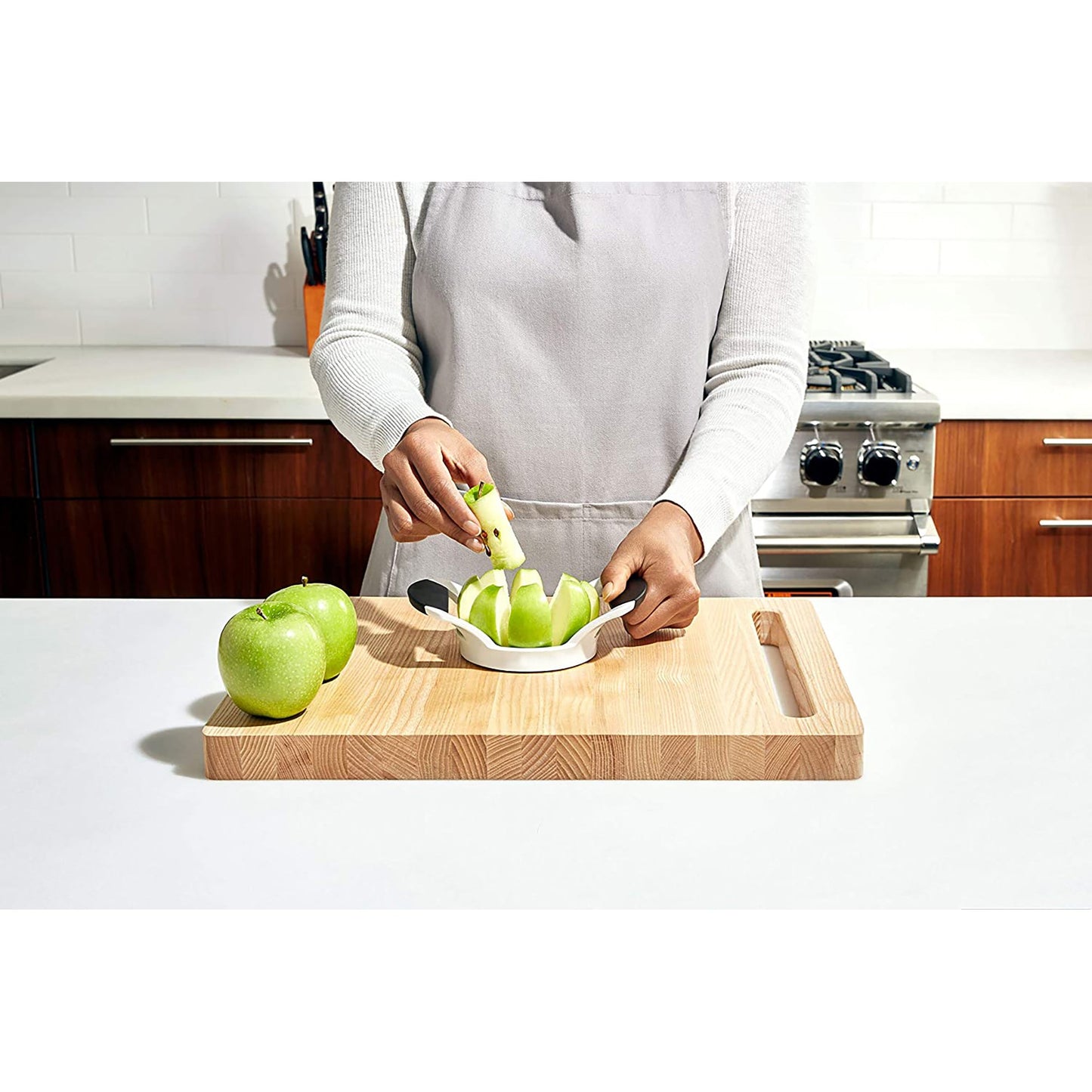 Stainless Steel Blade Apple Divider - White