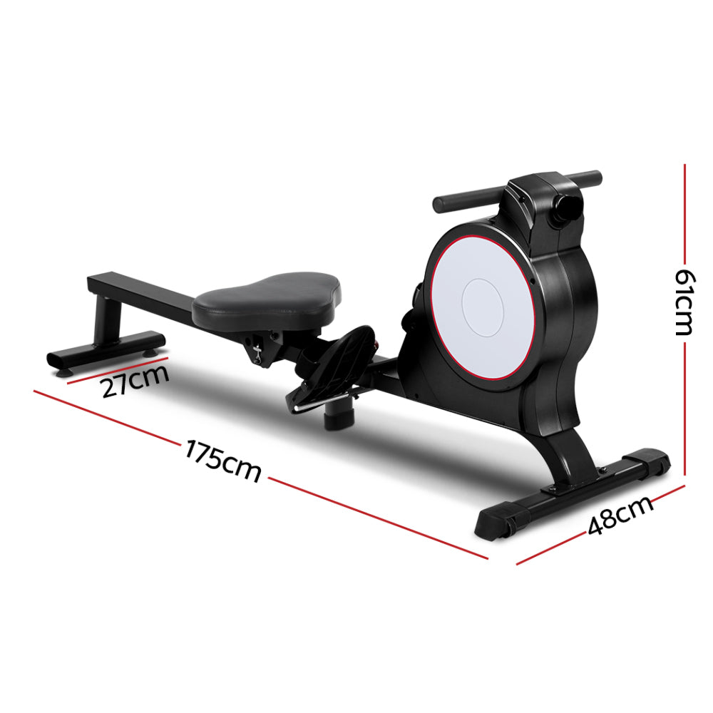 Magnetic Rowing Exercise Machine Rower Resistance Cardio Fitness Gym - Weight Capacity 150kg