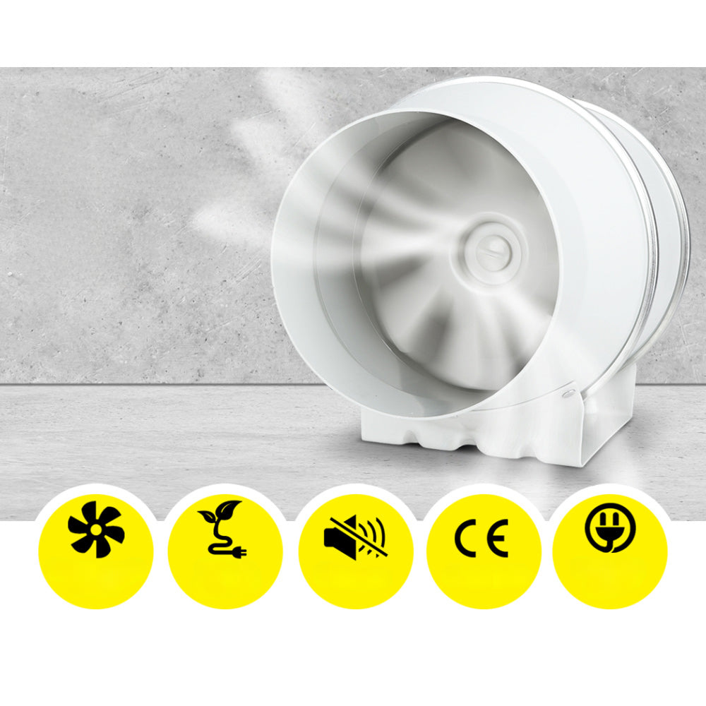 6" Hydroponics Grow Tent Kit Ventilation Kit Fan Carbon Filter Duct