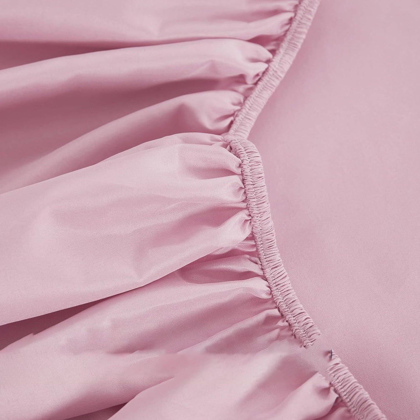 1000TC Ultra Soft Microfibre Extra Deep Fitted Sheet Set - Dusty Pink