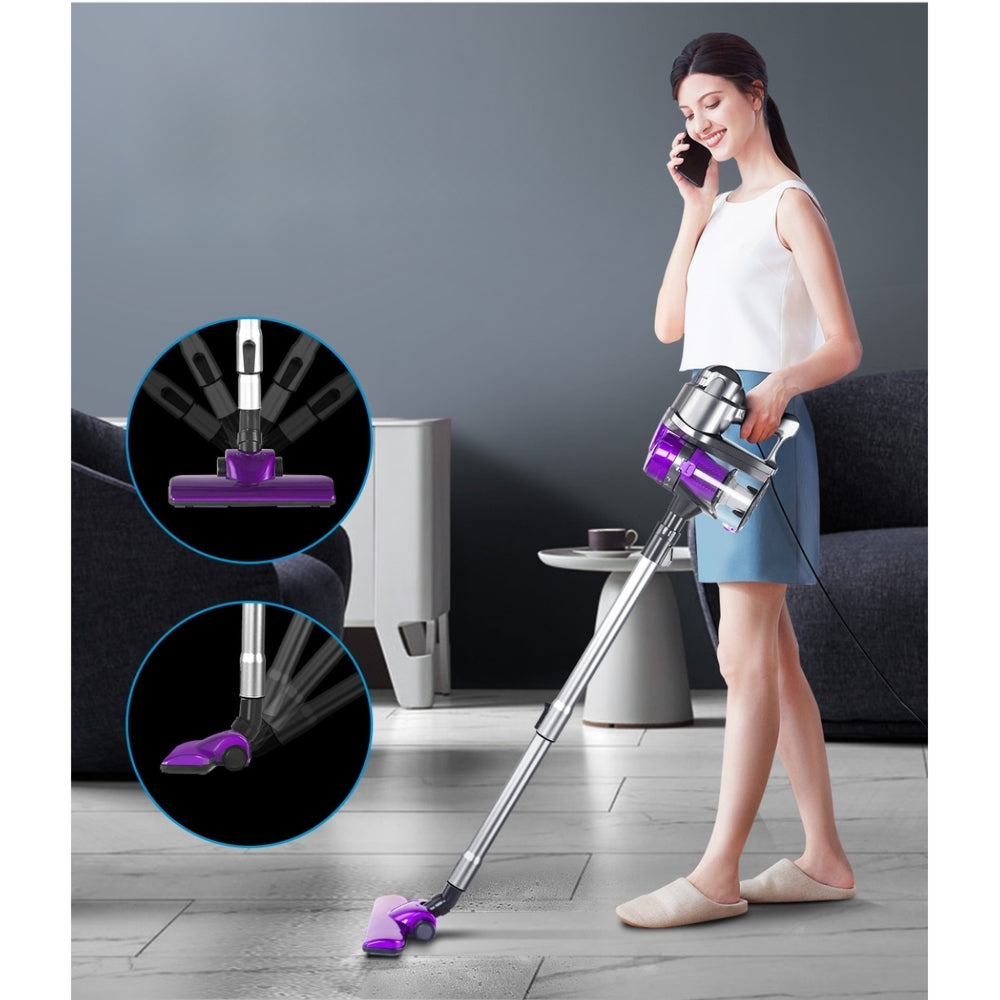 Corded Handheld Bagless Vacuum Cleaner - Purple and Silver