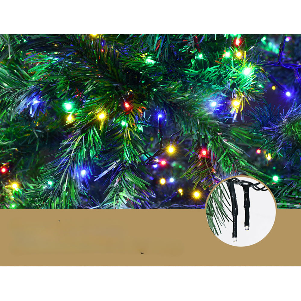 Christmas Tree LED Lights Green Multi Colour 1134 LED  - 2.1m