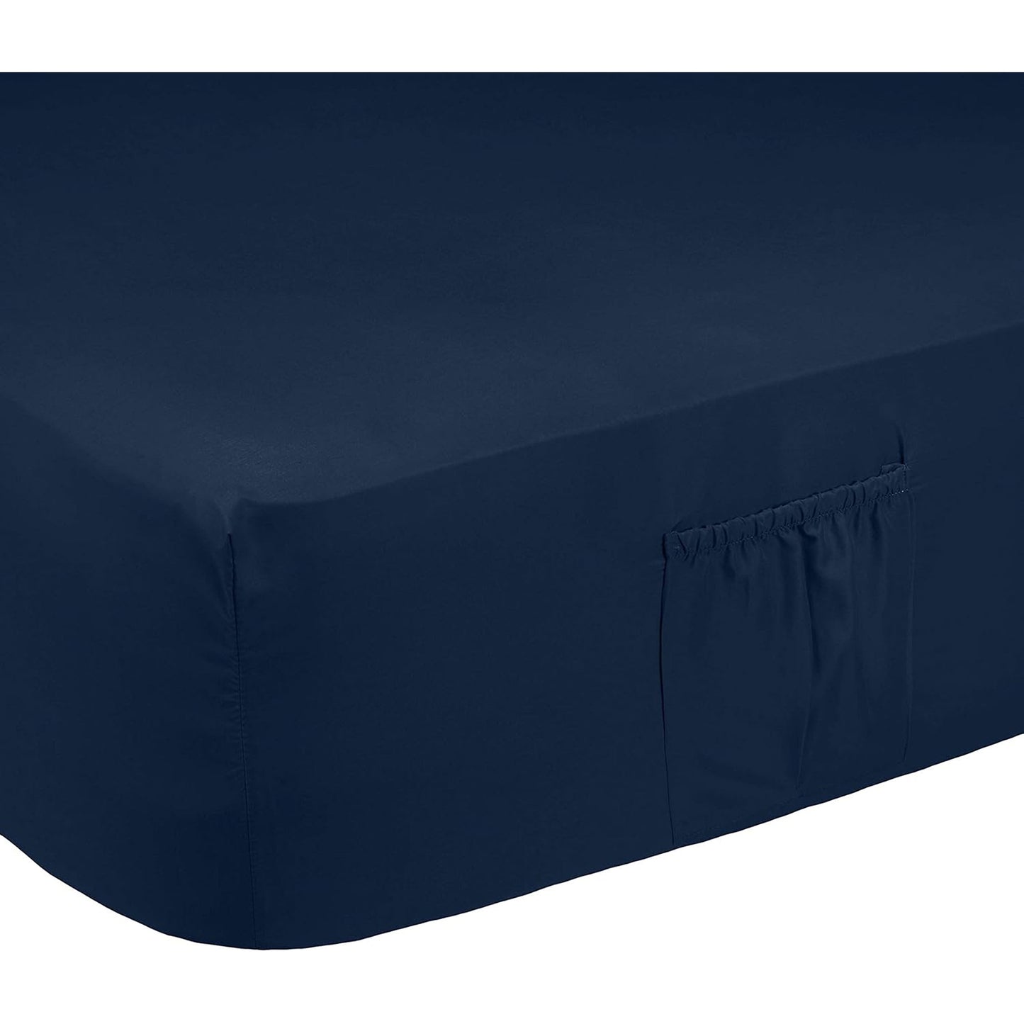Soft Microfibre Bed Sheet Set with Elastic Pockets - Navy