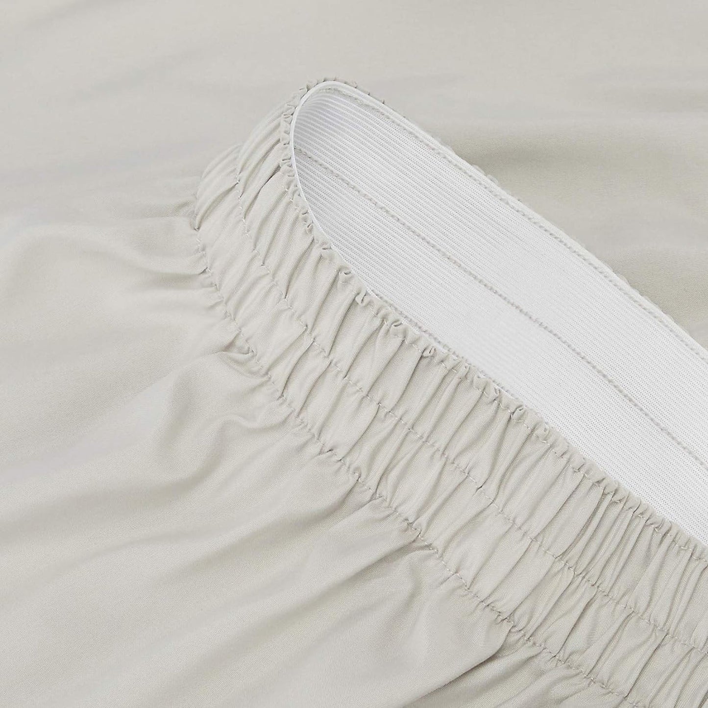 Microfibre Lightweight Elegantly Styled Ruffled Bed Skirt - Light Grey