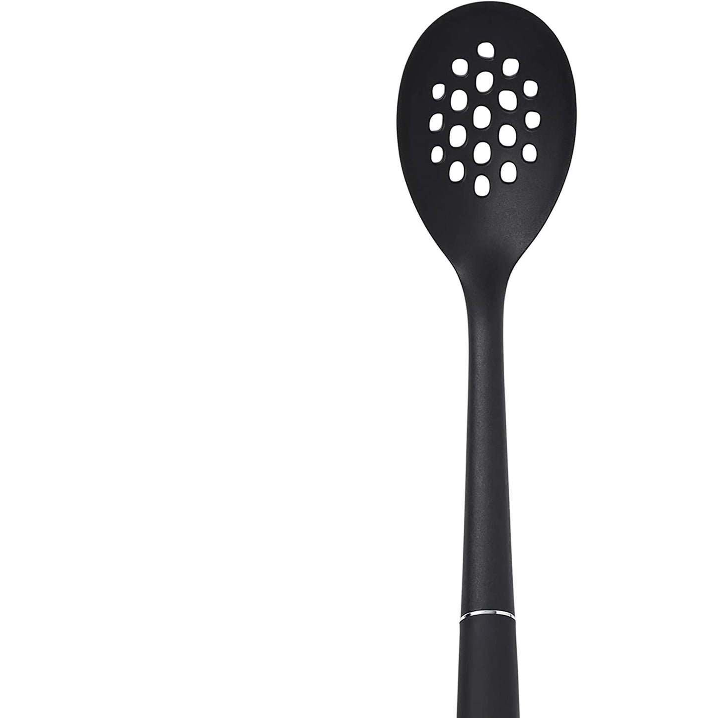 Nylon Slotted Spoon Kitchen Utensil - Black