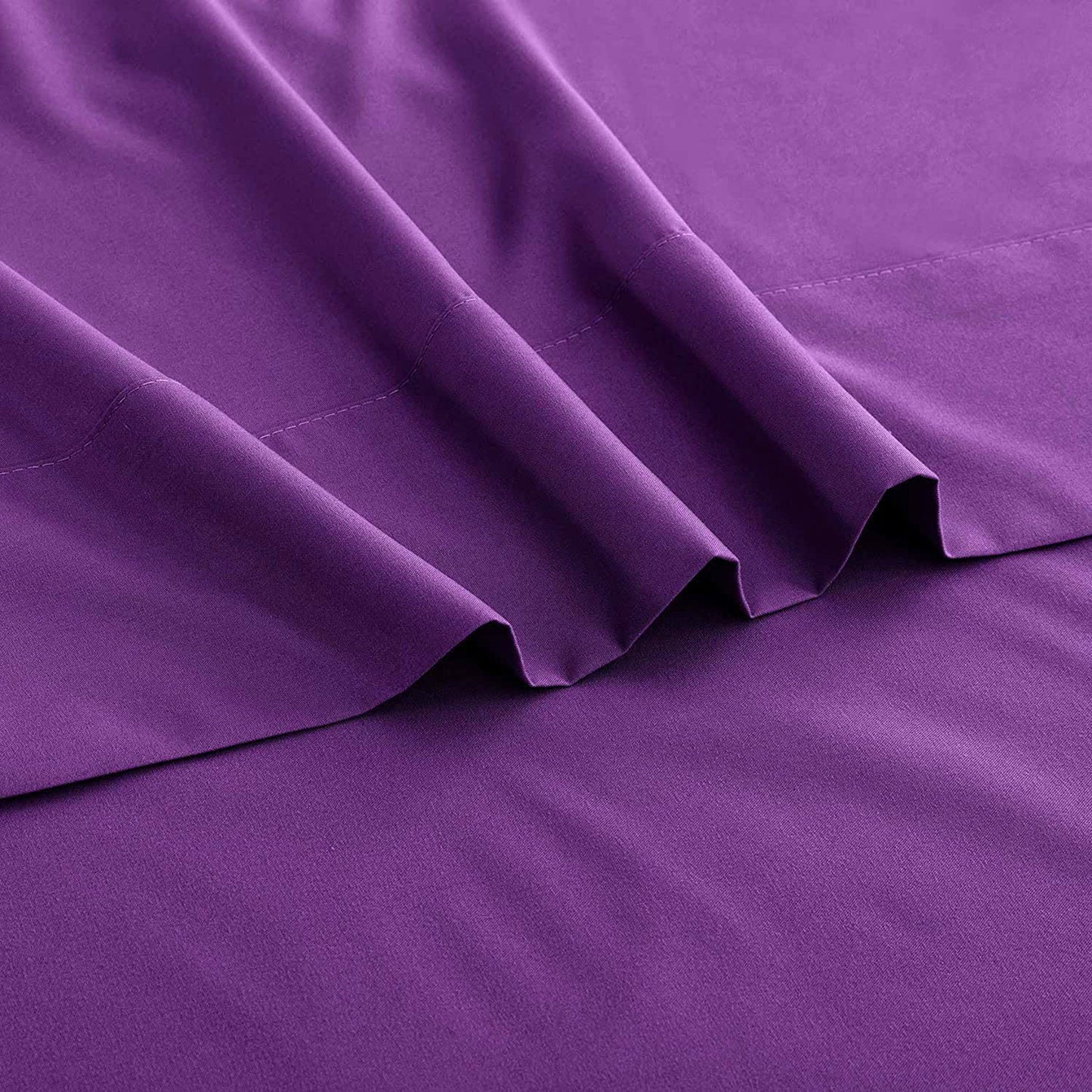 2000TC Breathable Microfibre Deep Pocket Bed Sheet Set - Purple