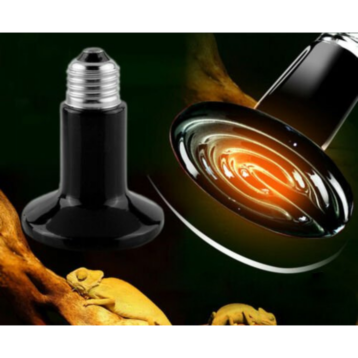 50 to 200W Infrared Ceramic Reptile Heat Emitter Bulb E27 Pet Heating Lamp