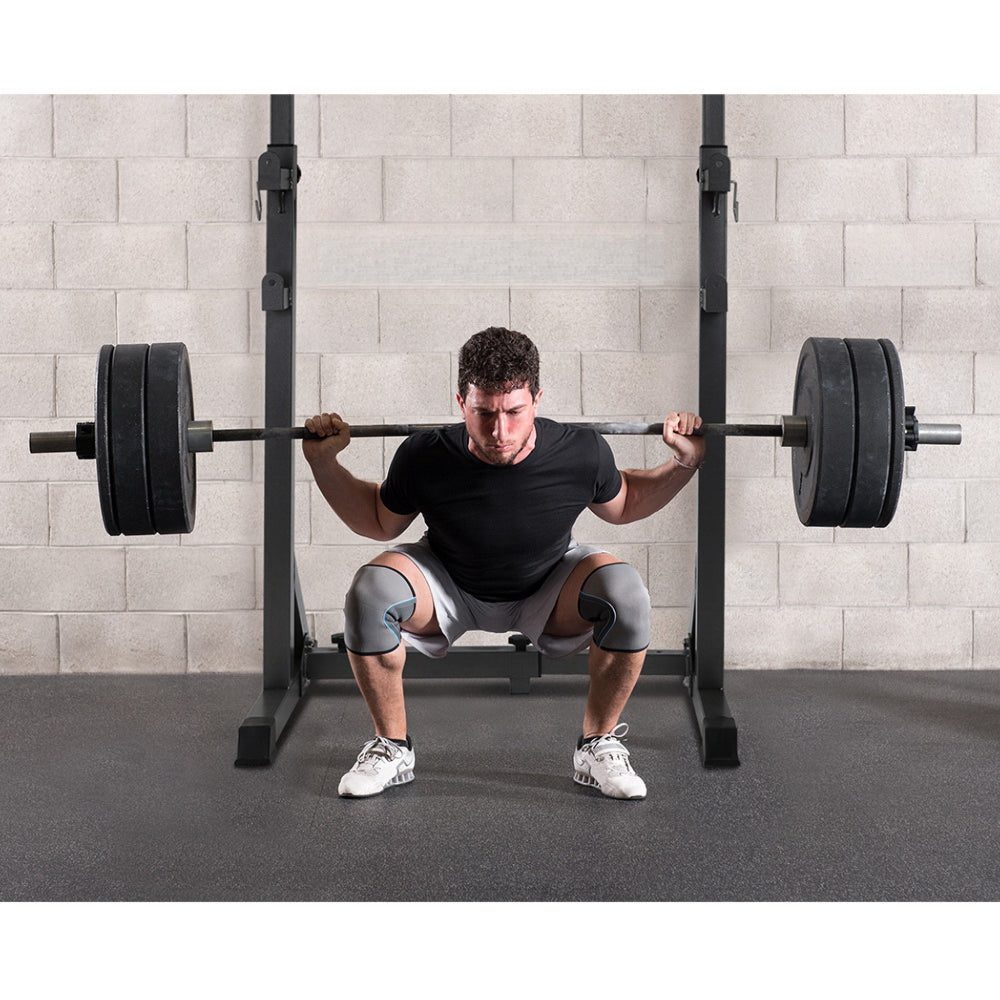 Squat Rack Pair Fitness Weight Lifting Home Gym Exercise Barbell Stand - 10 Height Settings