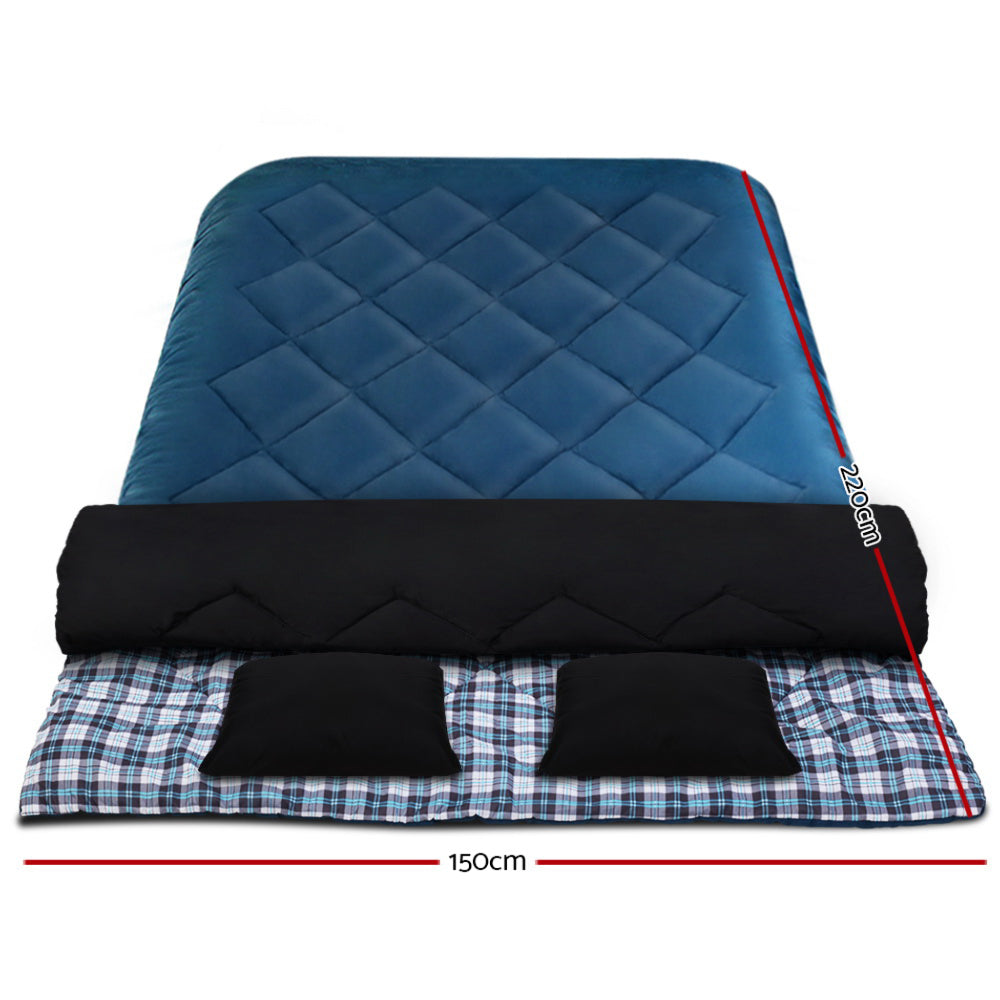 Sleeping Bag Camping Hiking Tent Outdoor Comfort - Navy