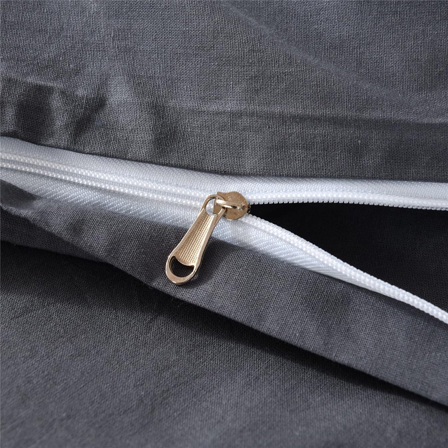 Ultra Soft 100% Washed Cloth Cotton Quilt Cover Set - Grey