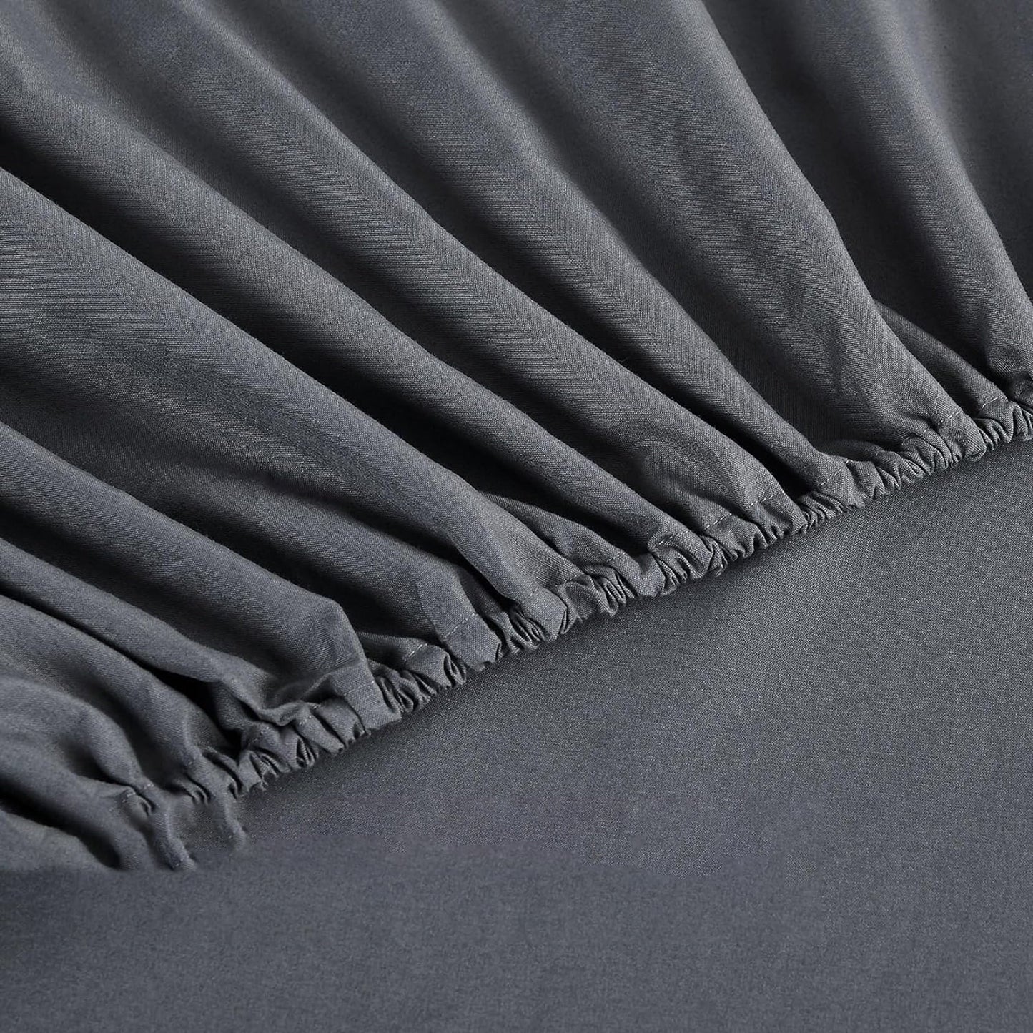 1000TC Ultra Soft Microfibre Extra Deep Fitted Sheet Set - Grey