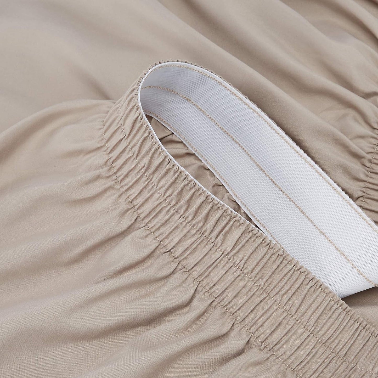 Microfibre Lightweight Elegantly Styled Ruffled Bed Skirt - Taupe