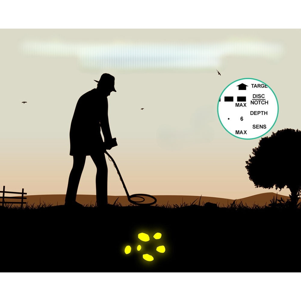 Metal Detector Pinpointer Deep Sensitive Gold Digger Hunter Black - 180mm