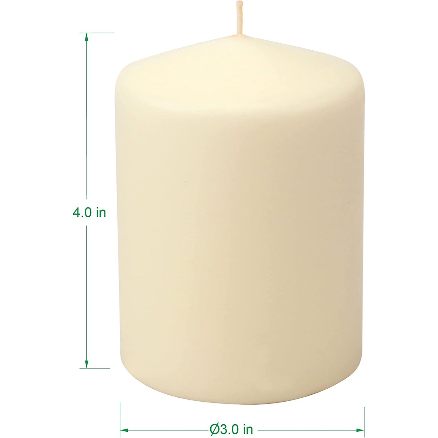 35 Hour Long Burning Unscented Smoke Free Pillar Candles 3x4 Inch - Ivory