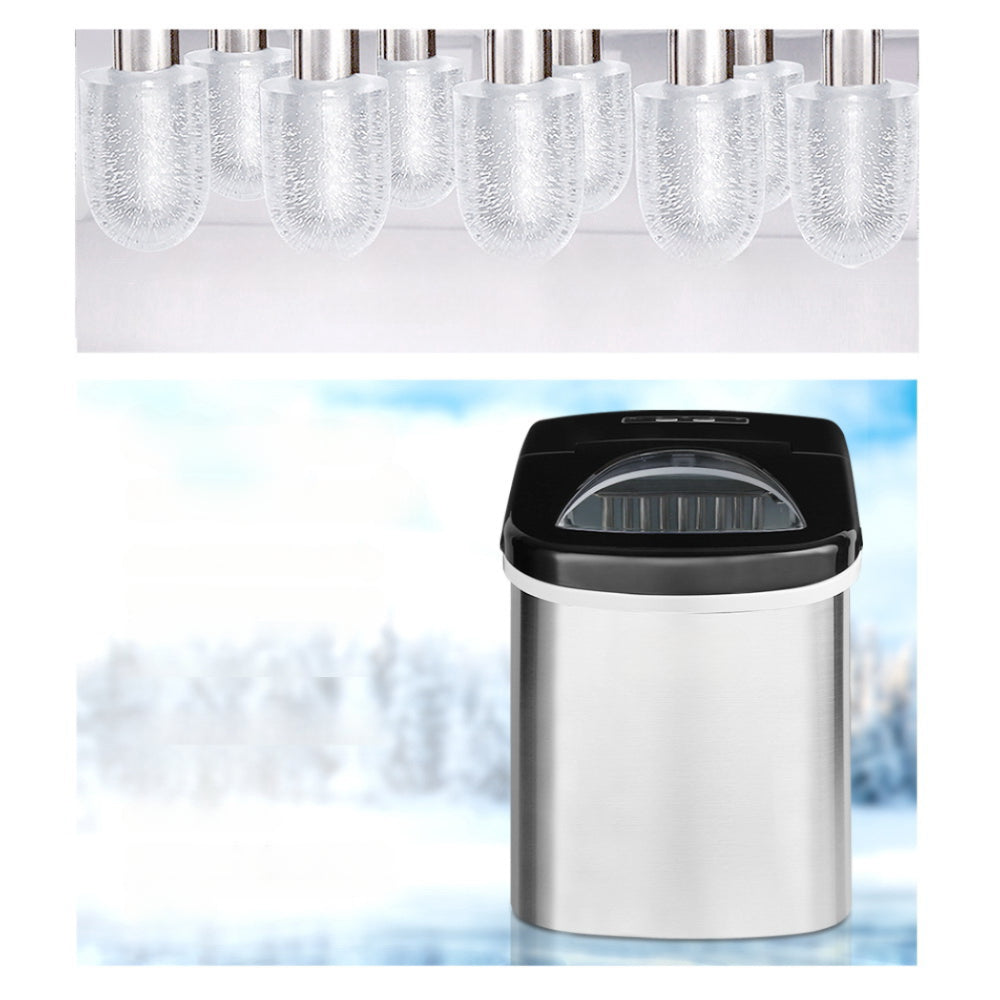 2.4L Stainless Steel Portable Ice Cube Maker