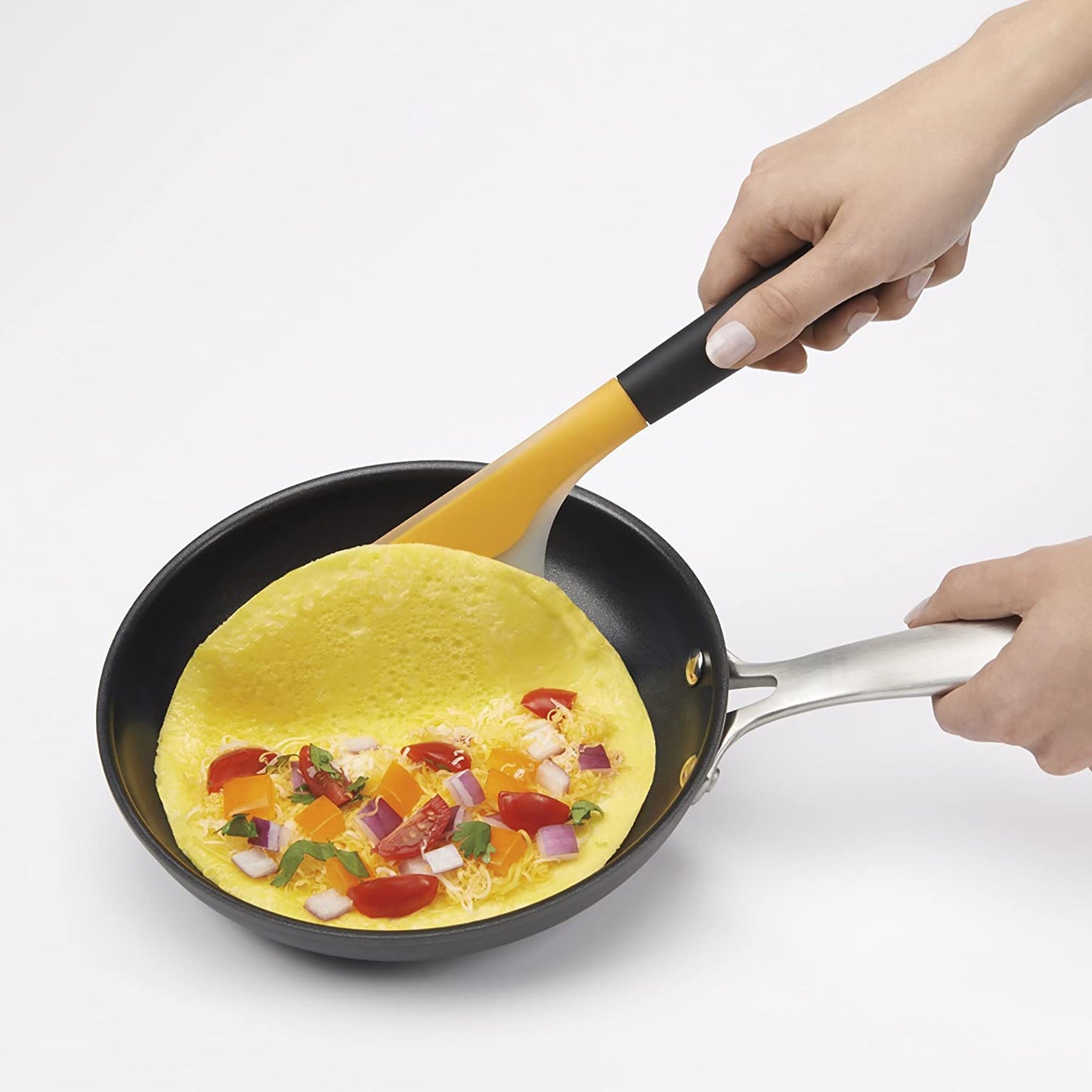 Large Flip and Fold Omelet Turner - Yellow